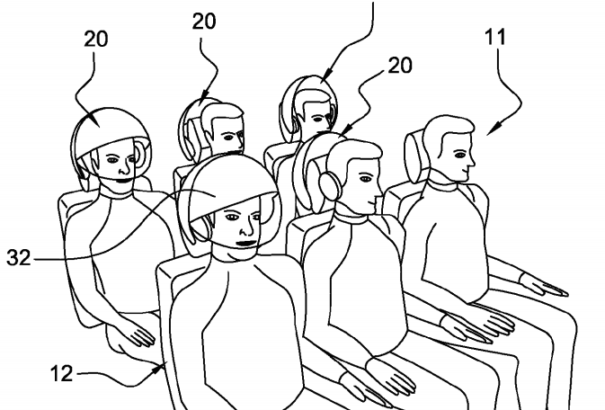 エアバス社、旅客機での旅をさらにワクワクさせる『VRヘルメット』を特許申請