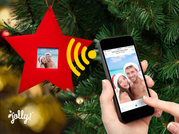 家族や恋人など好きな写真を”飾れる”クリスマスツリーのオーナメント「Jolly」
