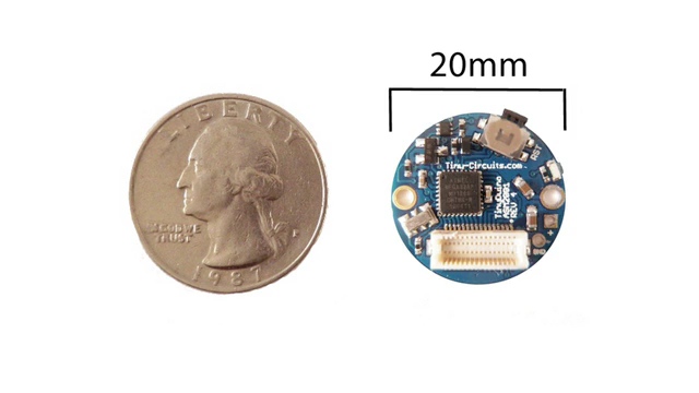 わずか20mm！25セント硬貨より小さい超小型のArduino『TinyDuino』