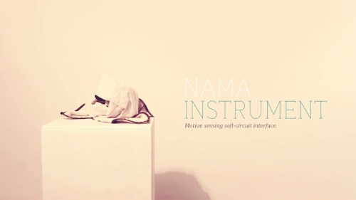 ただ振り回すだけ！LilyPad Arduinoで作る布状の楽器『NAMA』