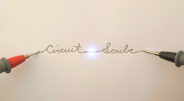 匂いも無く速乾性！紙の上に電子回路を書けるペン『Circuit Scribe』