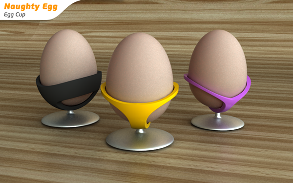 ちょっぴりセクシーな卵カップホルダー『Naughty Egg』