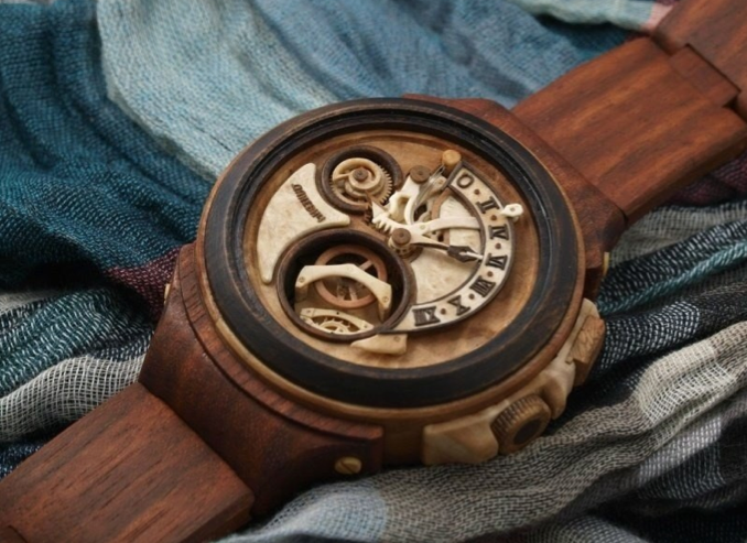 これぞ至高の木工細工！木製手作りの機械式腕時計がカッコ良すぎ