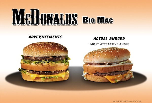 【閲覧注意】広告と実物の違い【ハンバーガーの見栄え】