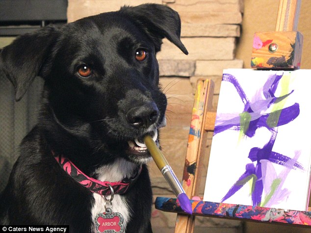 犬が描いた「絵」、販売価格は453米ドル