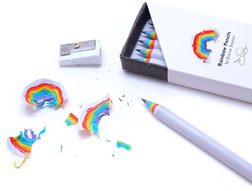 削れば楽しい。リサイクル紙から作られた虹の鉛筆『Rainbow Pencils』