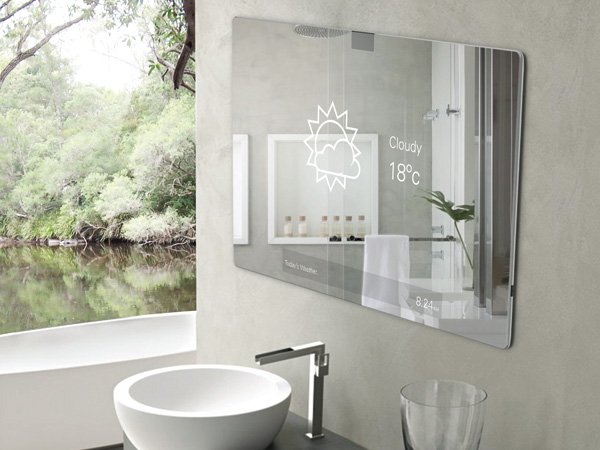 洗面所革命！ボイスコマンドでその日の天気や気温、ニュースを映し出す鏡『Mirror 2.0』