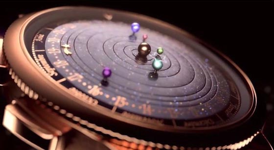 太陽系をモデルとした腕時計『Midnight Planetarium』がクールすぎる