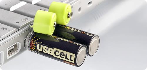 USBから直接チャージできる単３充電池『USBCELL』